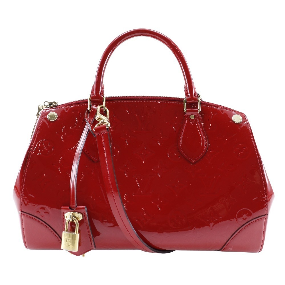 Louis Vuitton Santa Monica Handbag Shoulder Monogram Vernis Threes Red